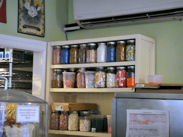 Jars of sprinkles at Magnolia Bakery | York Avenue