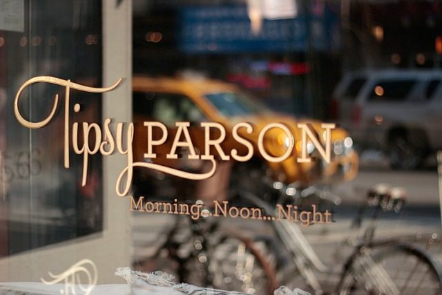 Beautiful signage at Tipsy Parson in New York City