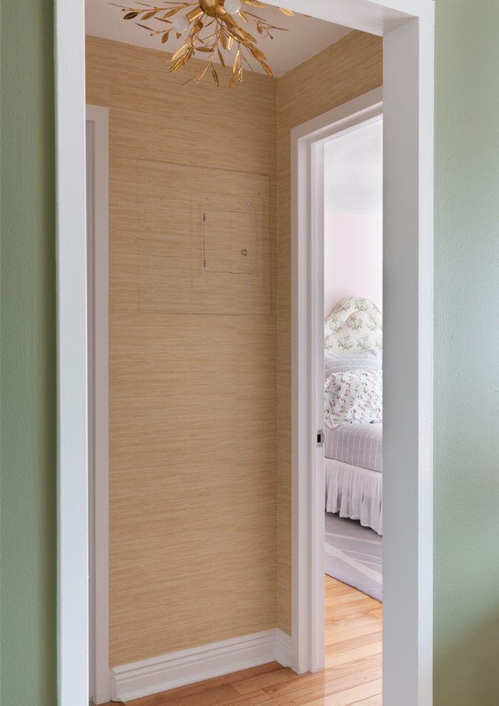 Before and After: A Hallway Makeover with Society Social Peel and Stick Grasscloth Wallpaper